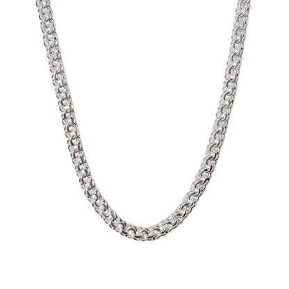 Cadena de plata tejido Chino solida hecha a mano con broche de caja 9 mm