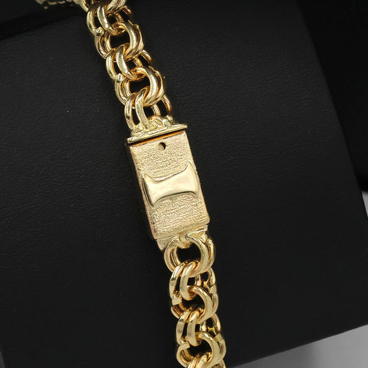 Pulso Tejido Chino de 6 mm e Inicial en Broche