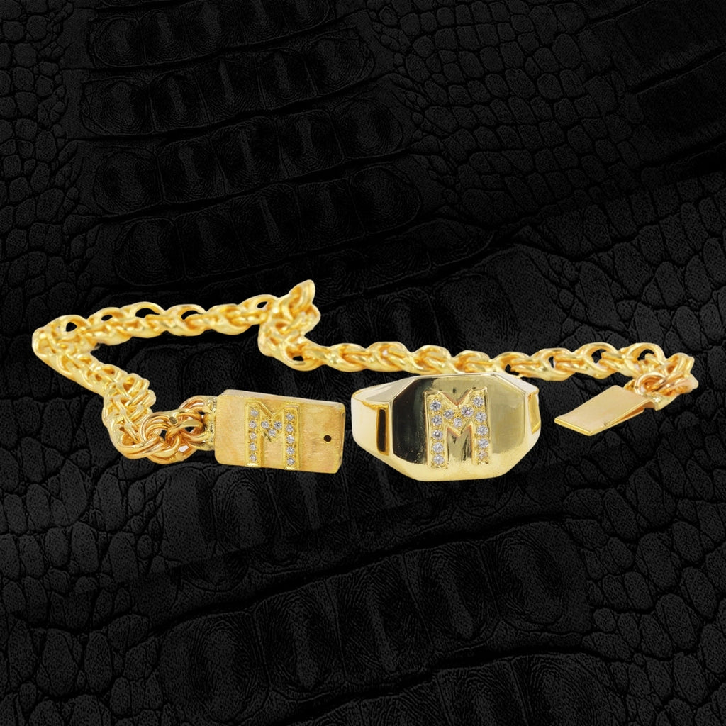 Set Pulso y Anillo Personalizado Oro de 10K